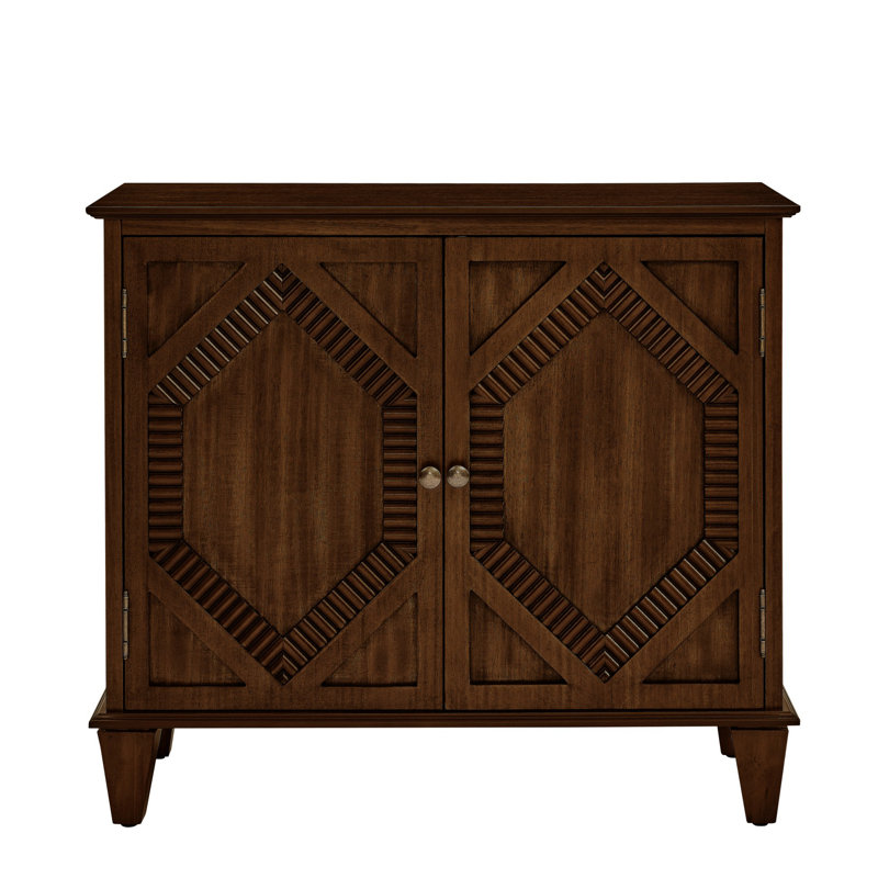 Buffet rétro en bois avec rangement, Noyer