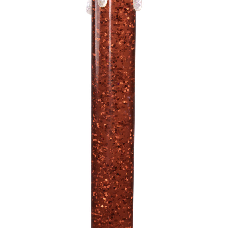 Lampe bougie de Noël rouge à DEL scintillante sans flamme - 9,25 po