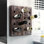 Brown Wood Tall 40 Hole Wall Wine Rack, 21" x 4" x 57"