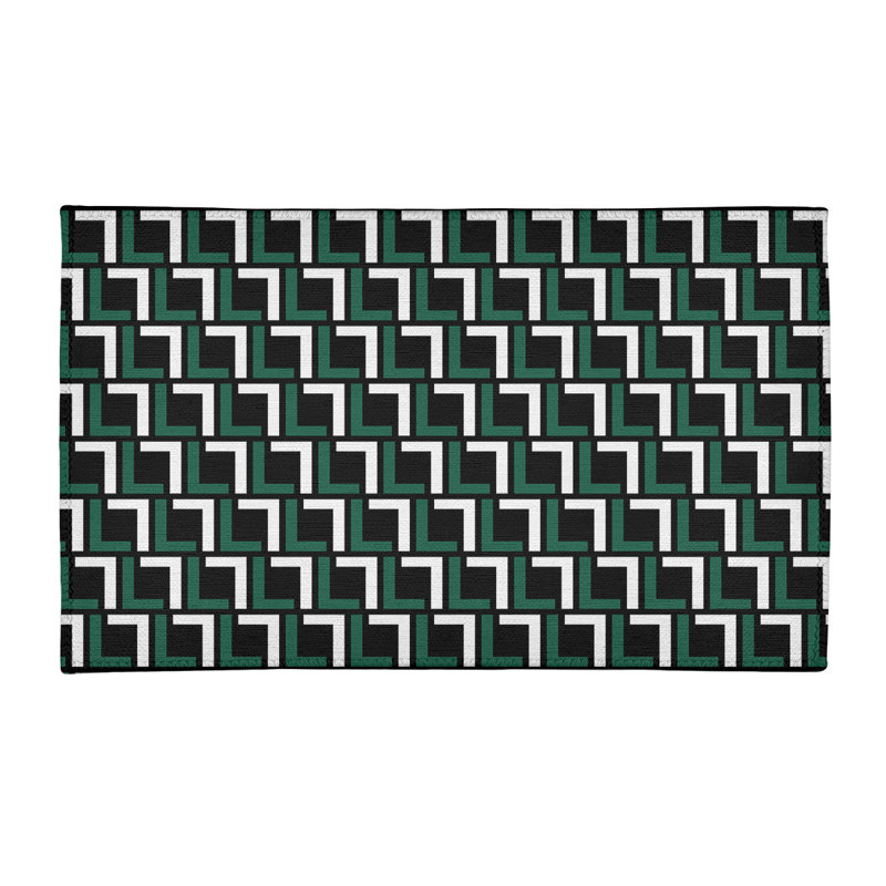 Geometric Indoor Rug, Rectangle 2' x 3'