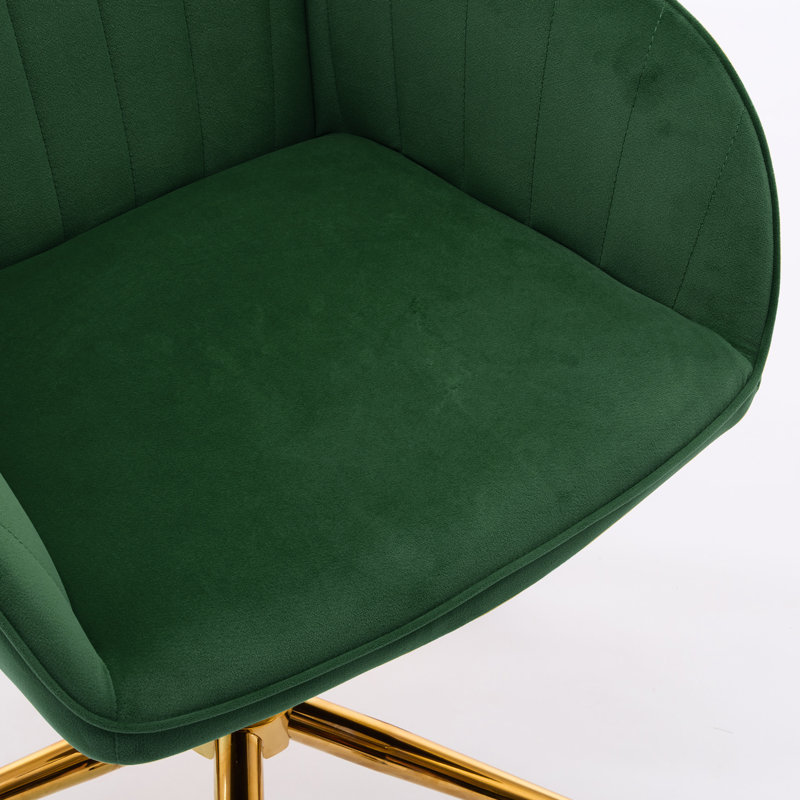Fauteuil de bureau Velvet Ty, Vert