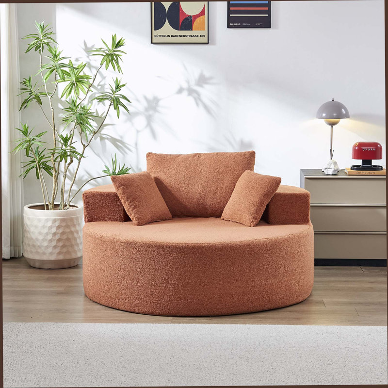 Fauteuil Teddy Plush, Orange