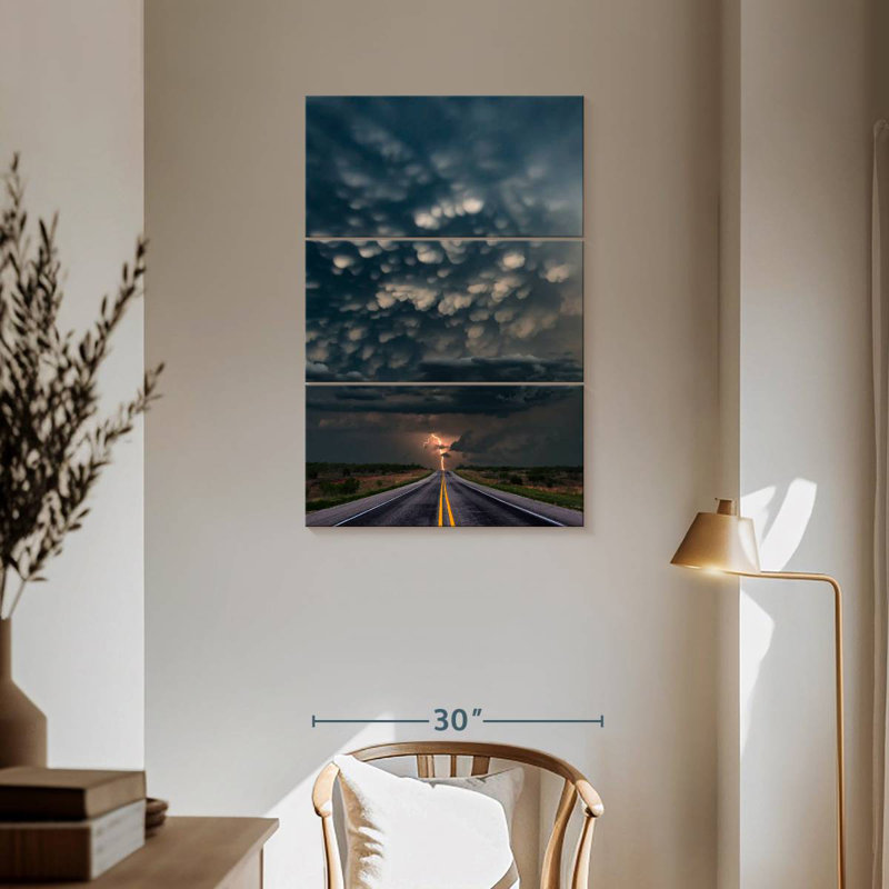 Alvord Texas Road Lightning, 57" H x 36" W