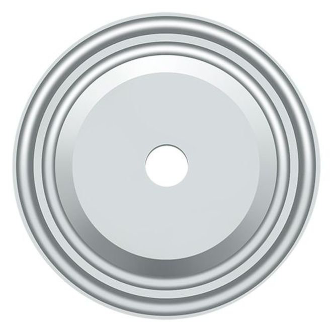 Metal Knob Backplate, Polished Chrome