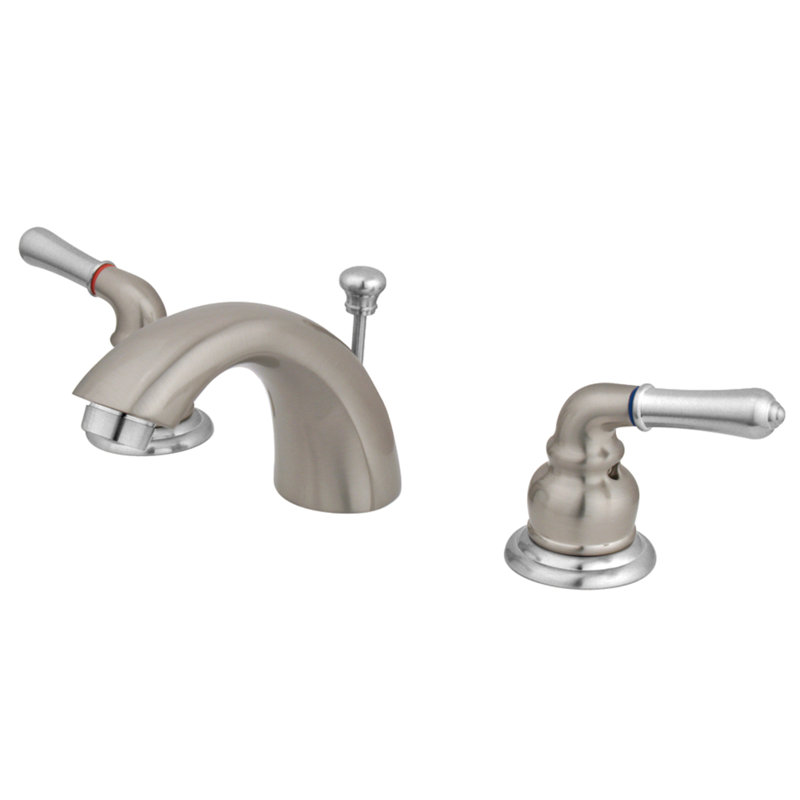 Widespread Bathroom Faucet with Drain Assembly, Polished Chrome, With Pop Up Drain