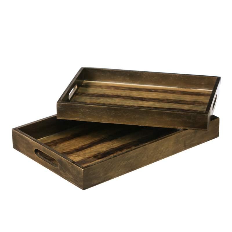 Wood Tray - Set of 2