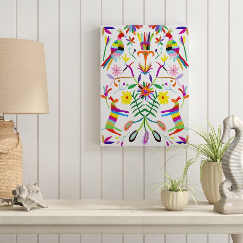 « modern otomis i », peinture sur toile tendue, H 32 po x l 24 po x P 2 po