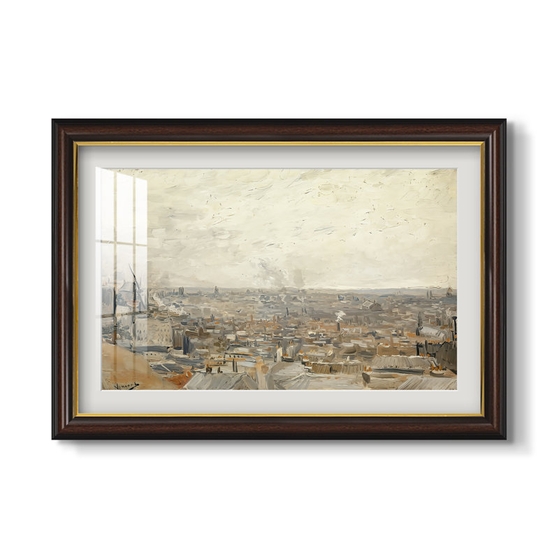 Vue de Montmartre, 1886 - Vincent van Gogh - Reproduction encadrée sur mesure, 20x28 INNER SIZE, Framed Print with Mat