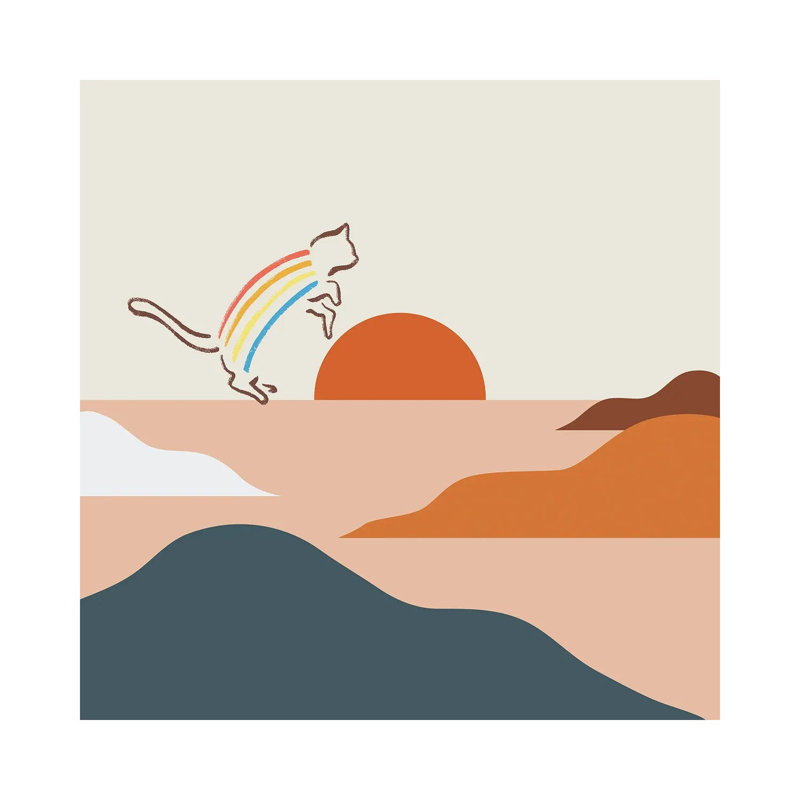 Cat Landscape XXXI-A by Lim Heng Swee - Wrapped Canvas Print, 30.48cm H x 30.48cm W x 1.905cm D