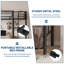 Lit mezzanine robuste pour enfants et adolescents - structure en métal avec garde-corps de 11,7 po, espace de travail sous le lit peu encombrant, capacité de 450 lb, aucun sommier nécessaire - lit d'atelier en T, noir-132205130