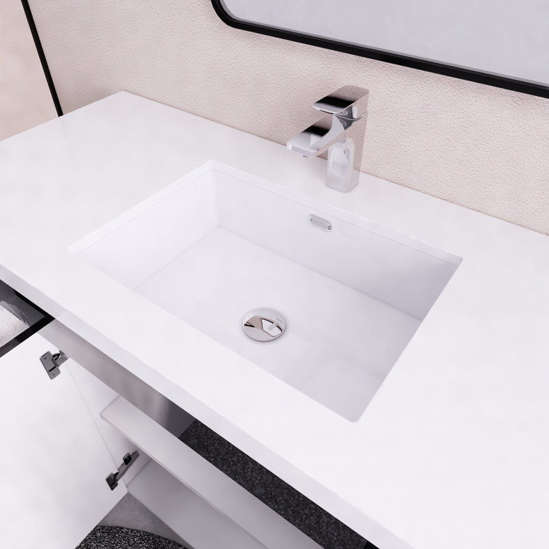 Ensemble de meuble-lavabo simple 48 po Maplesville, Noir lustré