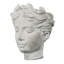 Petit vase mural en ciment 6,7 x 5,5 x 8,7 po Visage