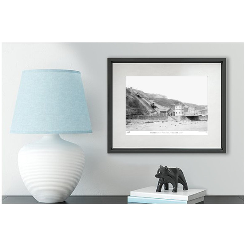 Saltburn By The Sea, The Lift C1885 - Single Picture Frame Print, 28cm H x 36cm W x 2.3cm D