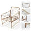 Fauteuil d'appoint en rotin à tissage ouvert avec coussin