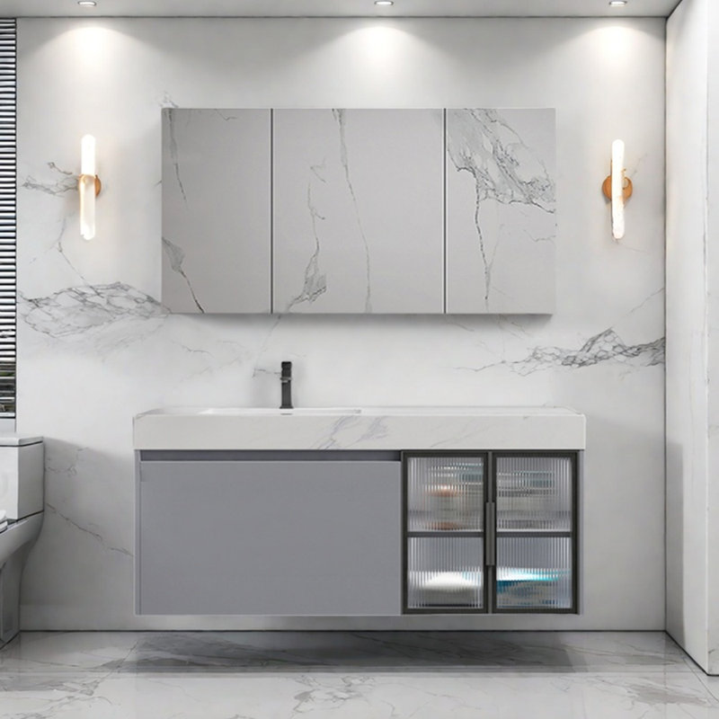Armoire de salle de bain moderne, simple et légère de luxe, 51"