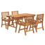 Solid Wood Patio Dining Set Table,