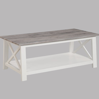 Table de salon contemporaine 3 tables basses rectangulaires et carrées en brun blanc moderne pour le décor