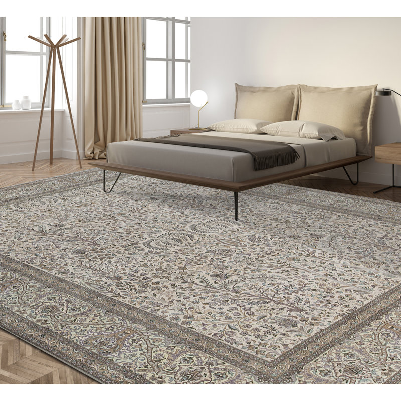 Avalon Wool Oriental Area Rug in Cream