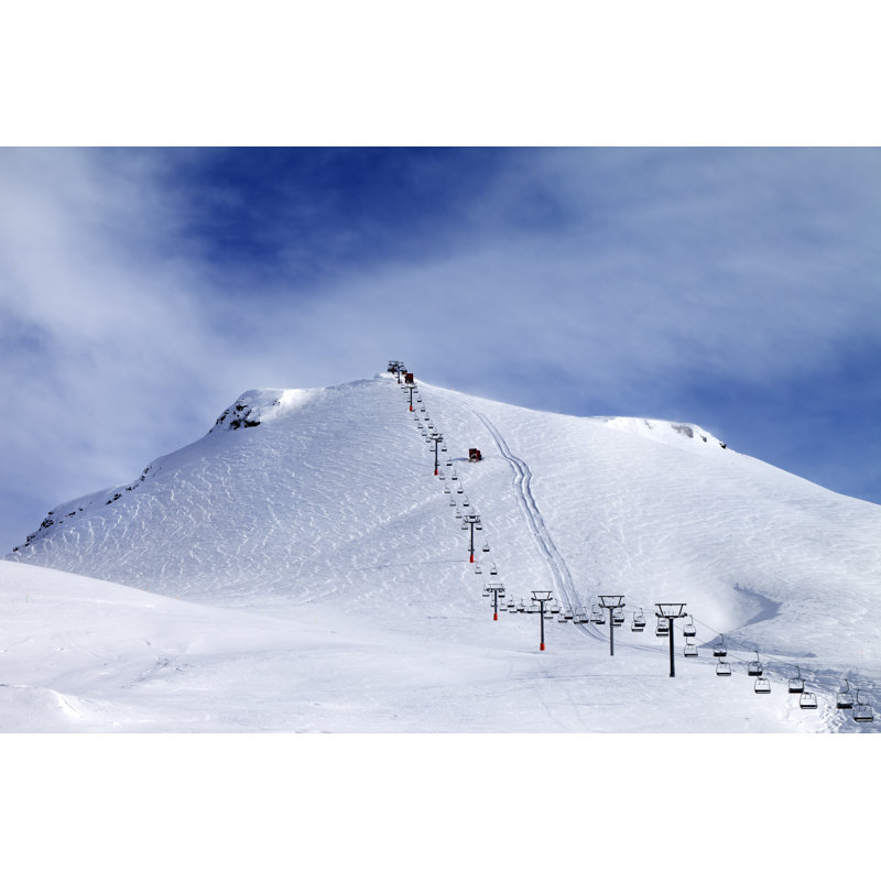 Claunch Ski Slope and Chair-Lift 1 Piece Wrapped Canvas Wall Art, 30cm H x 46cm W x 3.8cm D