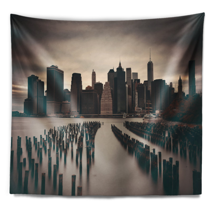 Tapisserie Cityscape Manhattan, H 78 po x l 92 po