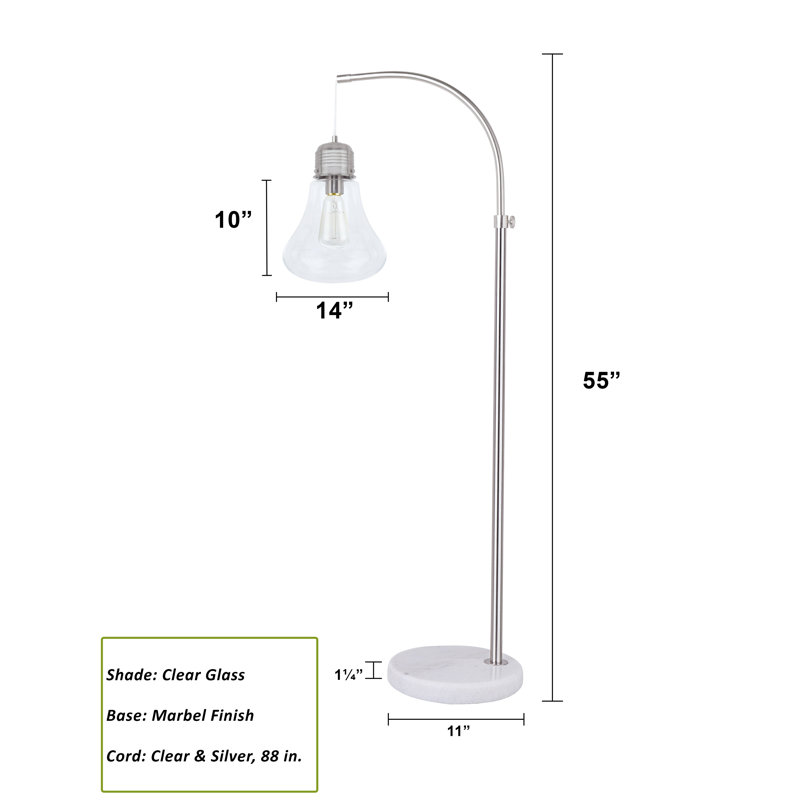 Lampe sur pied arquée 55 po Tolono