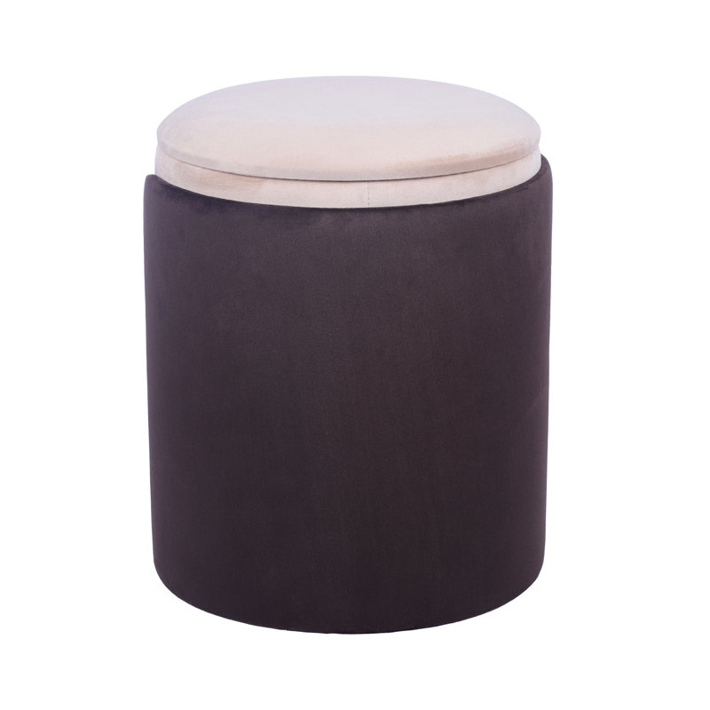 Tabouret de coiffeuse à deux tons avec rangement Latitude Run®