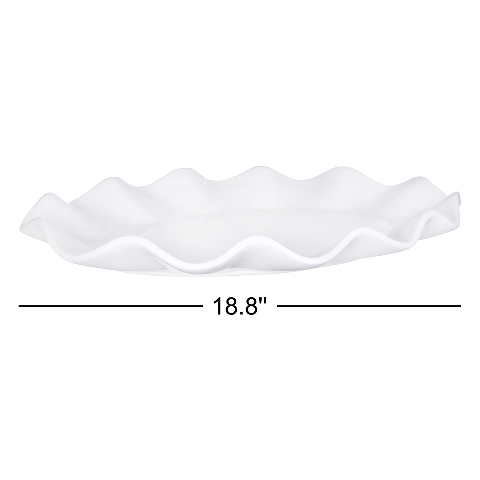 Valini Oval Ceramic Platter, 12.6'' W X 18.8'' L X 2.3'' H