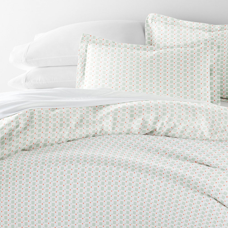 Duvet Cover Set Patterned Microfiber Ultra Soft Bedding in Lights in Blue, Twin Duvet Cover + 1 Standard Sham
