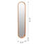 Miroir 9,5 x 2 x 47,2 po avec cadre ovale allongé