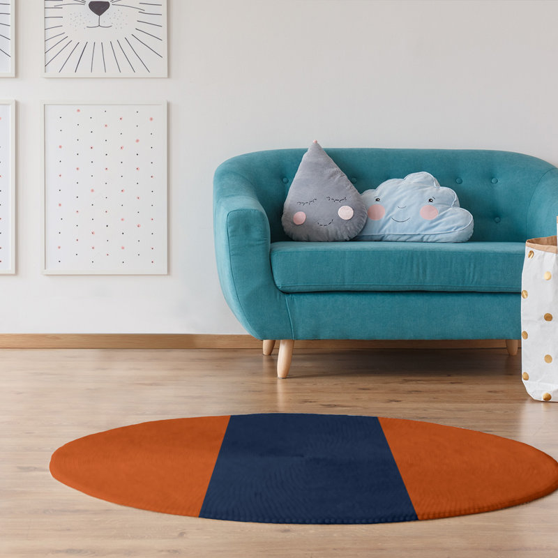 Chenille Indoor Rug, Round 5'