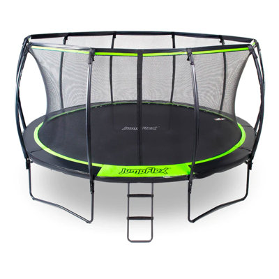 JumpFlex Round Backyard Trampoline with Safety Enclosure