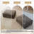 Upholstered Camel Chenille Rectangle Ottoman, Modular Part For Sectional Sofa-1509843858