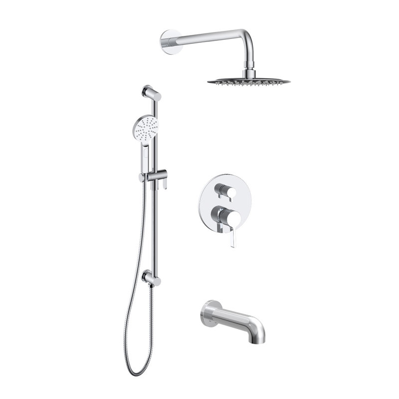 Ensemble de robinet de baignoire et douche Vonella, Chrome chrome