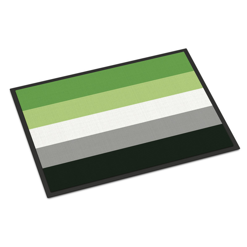 Tapis de porte USA Gay Pride, l 18 po x L 27 po, Fierté aromantique