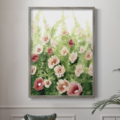 Sunlit Flora I, reproduction encadrée - bois massif 2774636