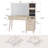 Makeup Vanity with 3 Colors LED Lighted Mirror & Power Outlet for Bedroom