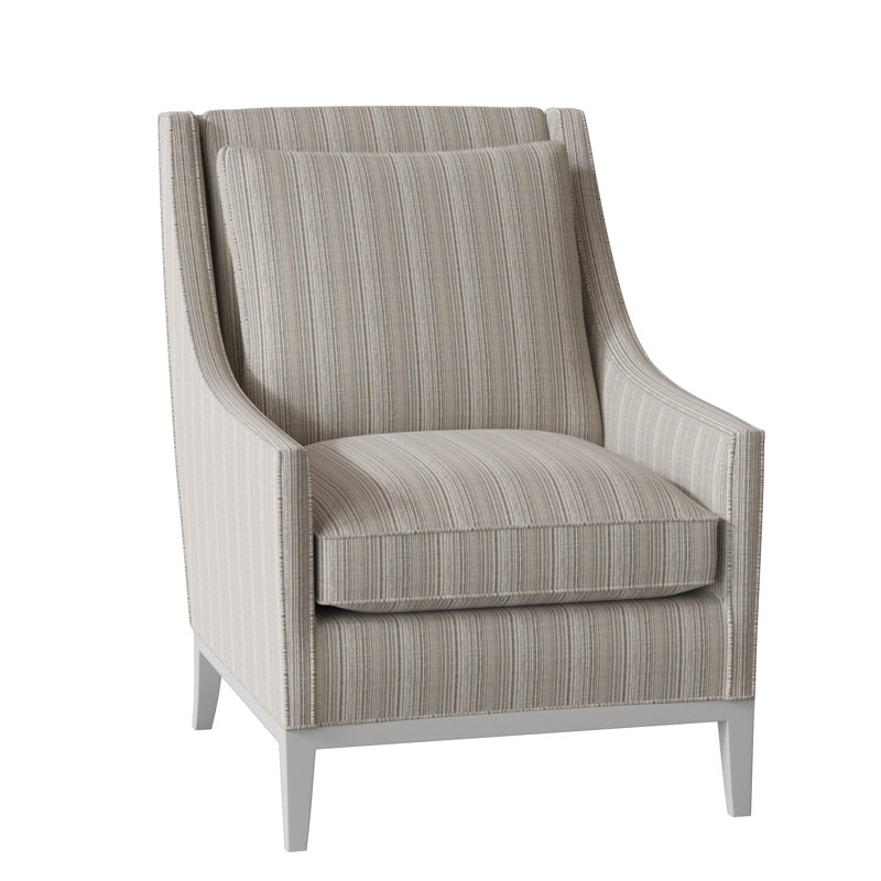 Eastside Wingback Chair, Frontier Charcoal, Chrome