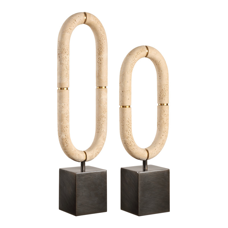 Ensemble de sculpture ovale