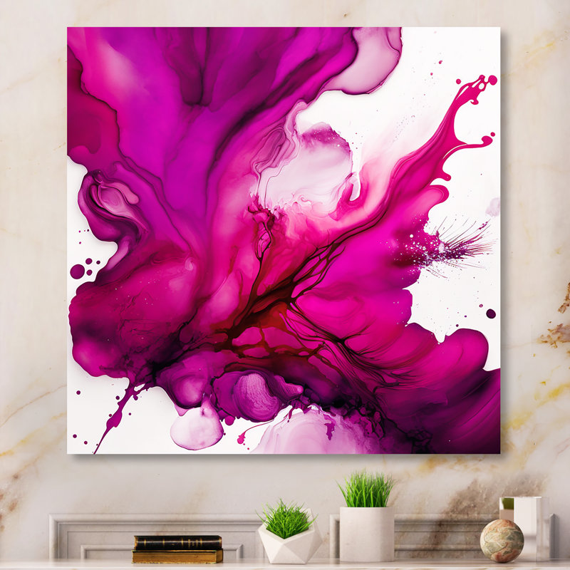 " Ancient Mystery In Viva Magenta II ", 23" H x 23" W x 1" D