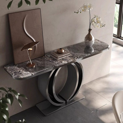 Italian style sintered stone console table.