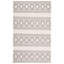 Tapis gris / ivoire tissé à la main en laine / coton jacques-990874694