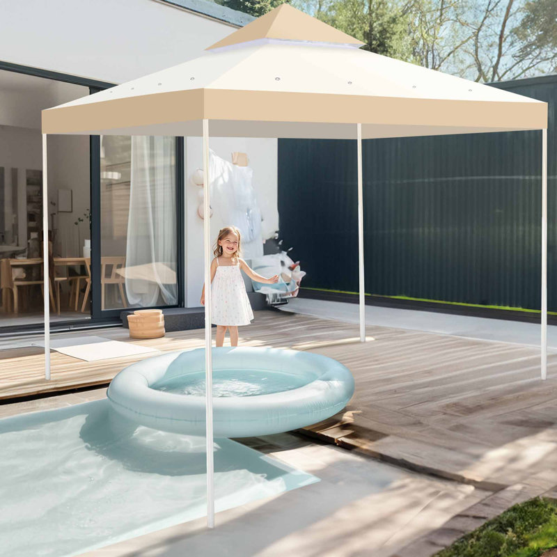 Couvre-abri de patio à 2 niveaux de remplacement pour abri de jardin UV30 + de Yescom, H 56,69 po x l 98,43 po x P 98,43 po
