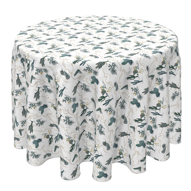 Round Cotton Twill Tablecloth