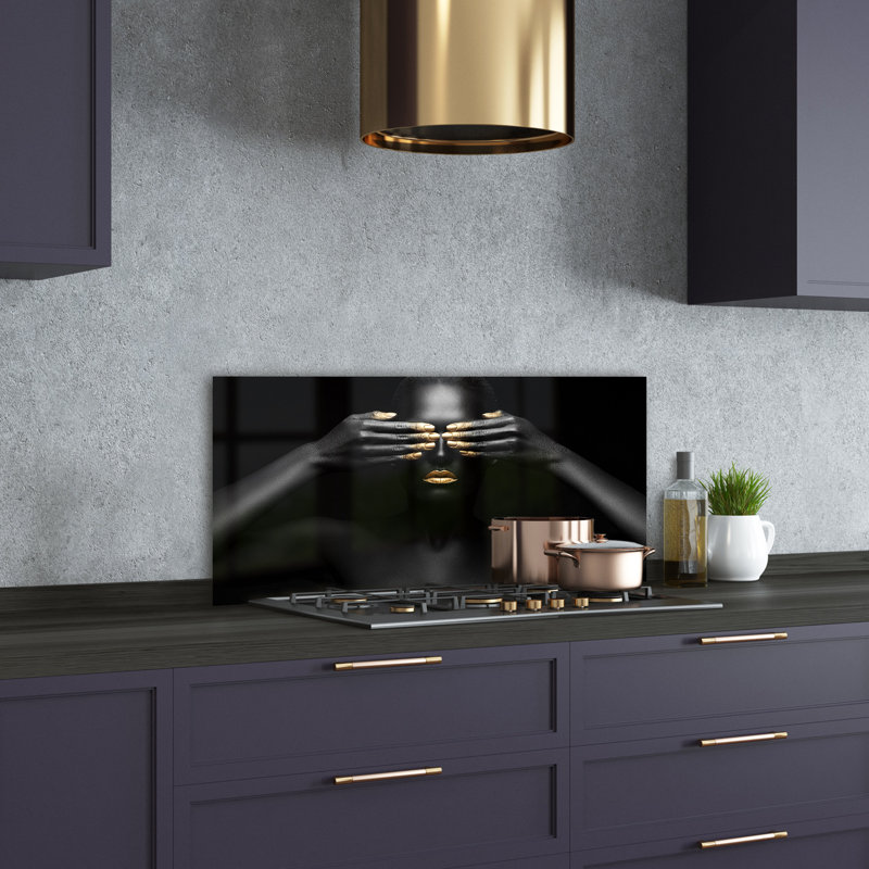 Alyessa 50cm W x 100cm L Glass Peel and Stick Panel