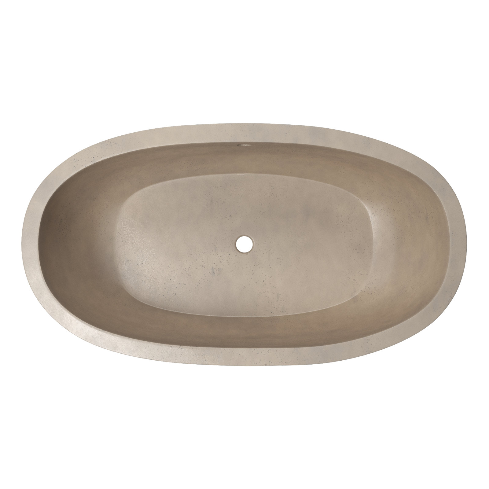 Avalon NativeStone Concrete Soaking Bathtub, Sand, 22" H x 36" W x 66" L