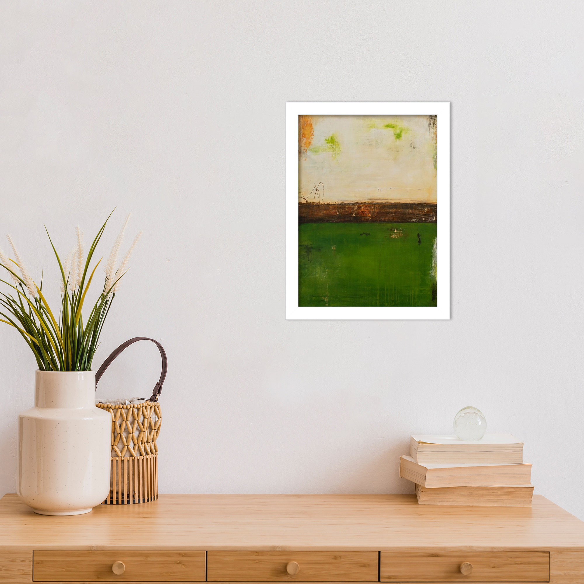 Forest Hill Trail by Mauro Wood Framed Wall Art Print, 13" H x 10" W, White