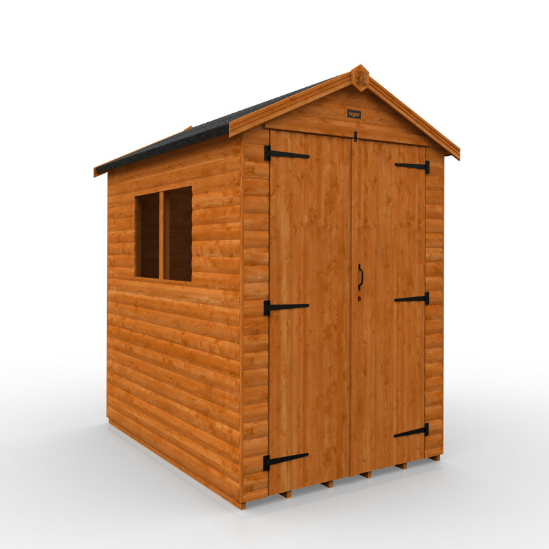Tiger Tongue and Groove Apex Wooden Shed, 233cm H x 193cm W x 217cm D