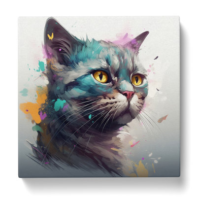 Cat Conceptual Art No.1 - Wrapped Canvas