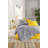Premium Single Quilt Cover Set, Grey/Black/White, 55.1 x 78.7 inches | 65% Cotton / 35% Polyester, Machine Washable, 120 Thread Count, Envelope & Button Closure | Stylish Pigment Printing, Soft & Durable Bedding-118908800-118908809