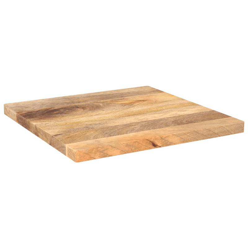 Table Top Solid Wood Mango, Natural, 3.8cm H x 50cm W x 50cm D